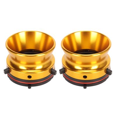 1 Pair Nab Hub Adapters, 10 Inch Aluminum Alloy Nab Hub Adapter Reel to Reel Opener Nab Reel Hub Adaptors for for Akai for TEAC (Gold)