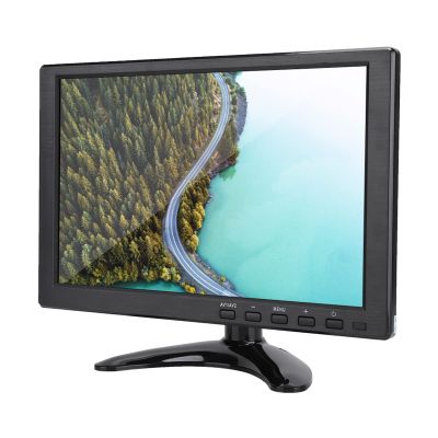 VBESTLIFE 10.1 Inch HD LCD Monitor with VGA HDMI BNC AV USB Input, 1280x800 16:10 HD Color Screen Security Monitor with Speaker, for PC CCTV Security (US Plug)