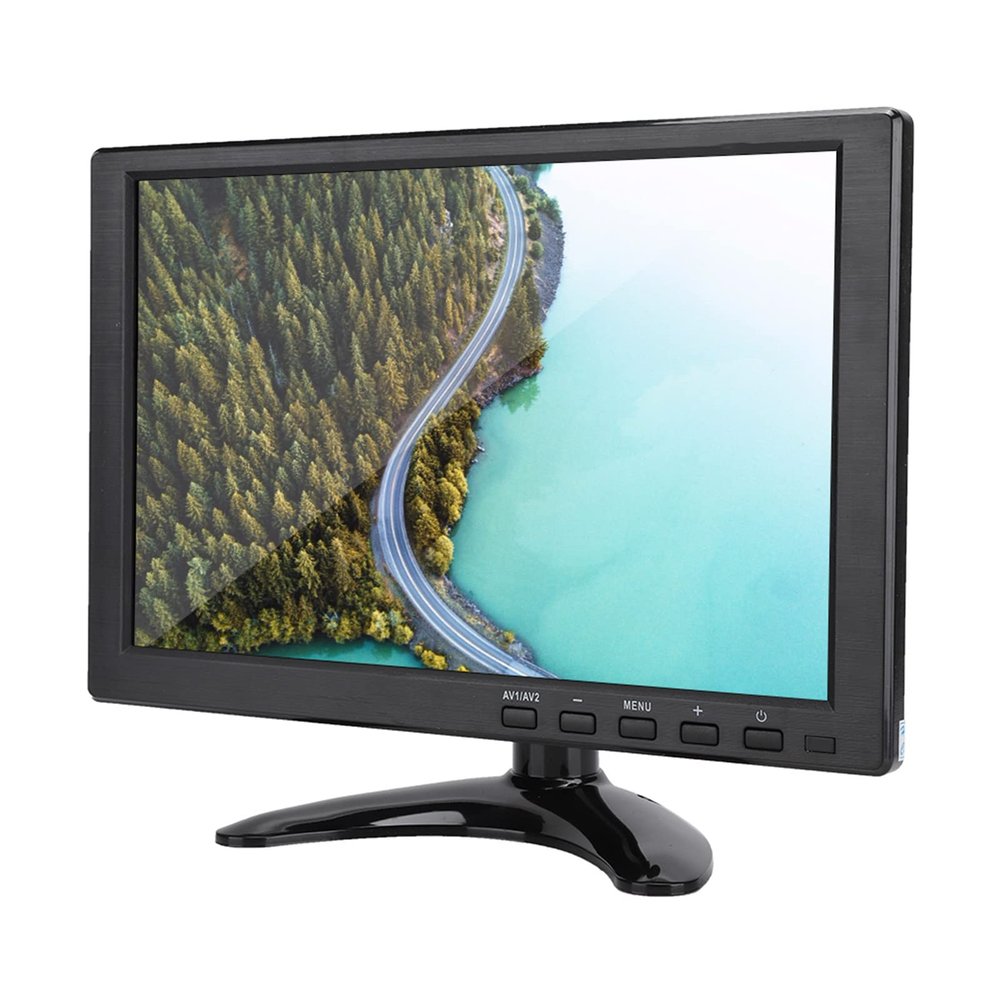 VBESTLIFE 10.1 Inch HD LCD Monitor with VGA HDMI BNC AV USB Input, 1280x800 16:10 HD Color Screen Security Monitor with Speaker, for PC CCTV Security (US Plug)