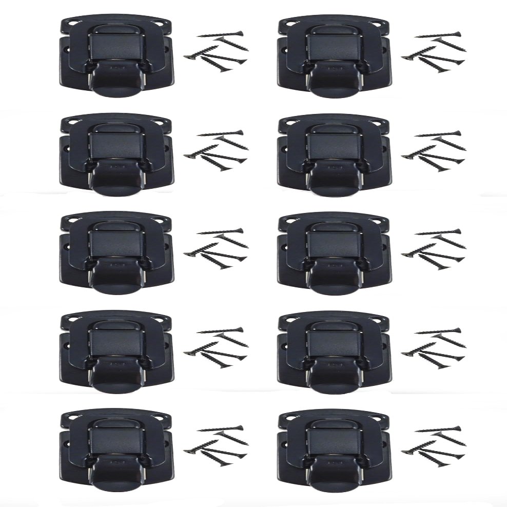 (10 Pack) Reliable Hardware 2510BK Black Briefcase/Draw Latch w/mounting Screws