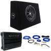 Audiosavings Bundle: Kicker 43TC104 Comp 10" Subwoofer in Sub Box Bundle with Rockville RVT-1 1000w RMS 2 Ch. Amplifier & Rockville RWK81 Complete Amp Installation Wire Kit (3 Items) view 1