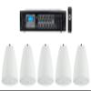 Rockville RCS180-6 6-Zone Commercial Amp with 5 White PEN-65T Speakers view 1