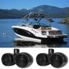 Rockville DWB80B Dual 8" 1600W Peak / 800W RMS Marine Wakeboard Tower Speakers, 4 Ohm, ABS Enclosure, Titanium Tweeter, 360 Degree Swivel Mount, Black, for Boats, Jeeps, ATVs & UTVs, 2-Piece view 1