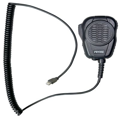 PRYME SPM-4200-LI Storm Trooper Heavy Duty Amplified Speaker Microphone for CellPhones with Coil Cable and Lightning Compatible Connector Fits iPhones and iPads