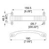 ProSpeakerparts Penn ELCOM 0394BRN Brown Rubber Dog Bone Style Strap Handle w/Screws view 2