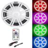 Audiosavings Bundle: Kicker 45KMF102 10" RMS Marine Boat Subwoofer Bundle with 45KMG10W 10" White Grille w/LED Subwoofer & 41KMLC KMLC LED Light Controller (3 Items) view 1