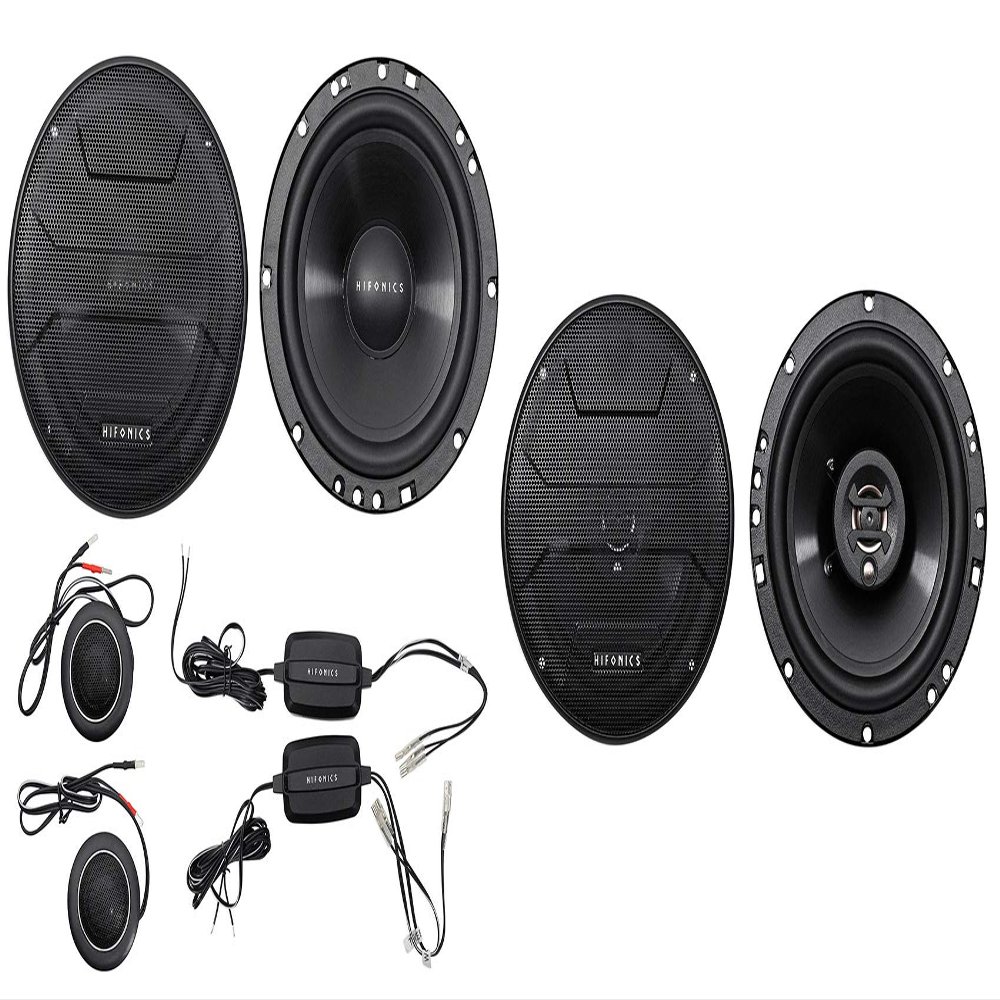 Audiosavings Bundle: (1) Pair Hifonics ZS65C 6.5" 400 Watt Component Car Audio Speakers Bundle with (1) Pair Hifonics ZS653 6.5" 600 Watt Car Stereo Speakers (4 Items)