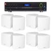 Audiosavings Bundle: JBL VMA1120 Commercial 120W 70v Bluetooth Amplifier, 5 Inputs Bundle with (4) Cube by Rockville Pair of 3.5" White Commercial 70v Swivel Wall Mount Speakers (9 Items) view 1