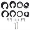 Rockville MacSwivelB 360 Rotation Swivel Clamp Mounts for MAC69B, MAC80B & MAC90B Tower Pods, Aircraft Grade Aluminum, Quick Release Hand Knobs, 2-Piece view 4