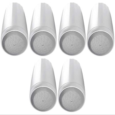 (6) JBL Control 65P/T-WH White 5.25" 70v Commercial Pendant Speakers 4 Restaurant (6 Items)