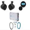 Rockville RGHR2 Bundle: Marine Bluetooth Gauge Hole Receiver with USB, Radio, Wired Remote, Pair RWB70B 6.5" Wakeboard Speakers, RXM-T1 1500W Peak 2-Channel Amp, RMWK4 Wire Kit, 5-Items view 1