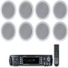 Audiosavings Bundle: (1) RV RPA60BT V2 1000 Watt 2-Ch USB Bluetooth Karaoke Amplifier Mixer Bundle with (4) 2 RV HC55-16 White 5.25" 300 Watt White Ceiling Speakers for Restaurant/Bar (Items 5) view 1
