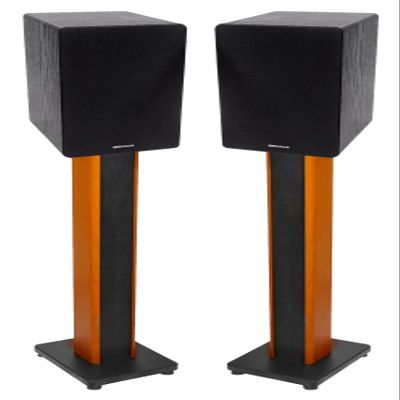 Rockville RockShelf 64B Bundle: (2) 6.5 in Black 400W Peak/100W RMS Per Pair, 4 Ohm Bookshelf Speakers, (2) RHTSC 36 in Surround Sound Speaker Stands for Music, TV, and Studio Audio, 4 iItems