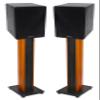 Rockville RockShelf 64B Bundle: (2) 6.5 in Black 400W Peak/100W RMS Per Pair, 4 Ohm Bookshelf Speakers, (2) RHTSC 36 in Surround Sound Speaker Stands for Music, TV, and Studio Audio, 4 iItems view 1