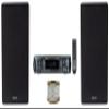 Rockville RockShelf 68B Bundle: Pair 6.5" Home Bookshelf Speakers 50W RMS/200W Peak Each, 8 Ohm, RPA60BT V2 2-Channel 1000W Bluetooth Karaoke Amp, R14GSBR100 Mini-Spool 14 AWG Car Audio Wire, 3-Items view 1