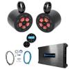 Rockville RKL65MBW Bundle: (2) 6.5" 700W Marine LED Boat Speakers, (2) MAC65B Aluminum Wakeboard Pods, DBM25 1500W Peak/370W RMS Marine Amplifier, RGHR2 Bluetooth Receiver, RMWK4 4 AWG Kit, 7-Items view 1
