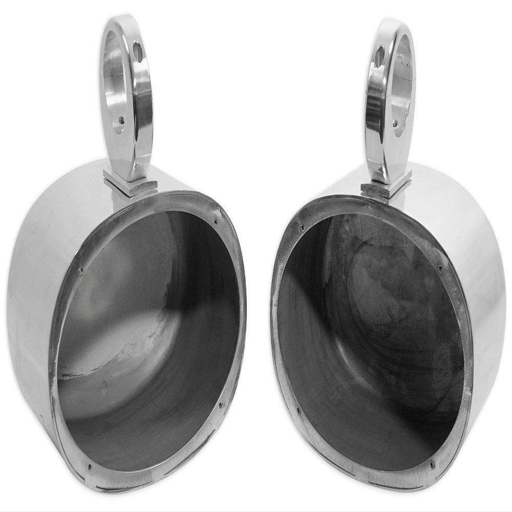 Rockville Bundle: (7) 6x9 Polished Silver Aluminum Wakeboard Tower Speaker Enclosures (7 Items)