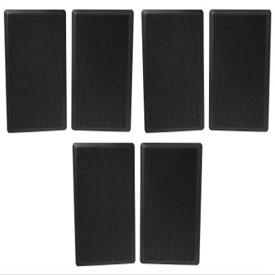 Rockville RockSlim 70B Black 5.25" Commercial/Restaurant Speakers, 6-Pack