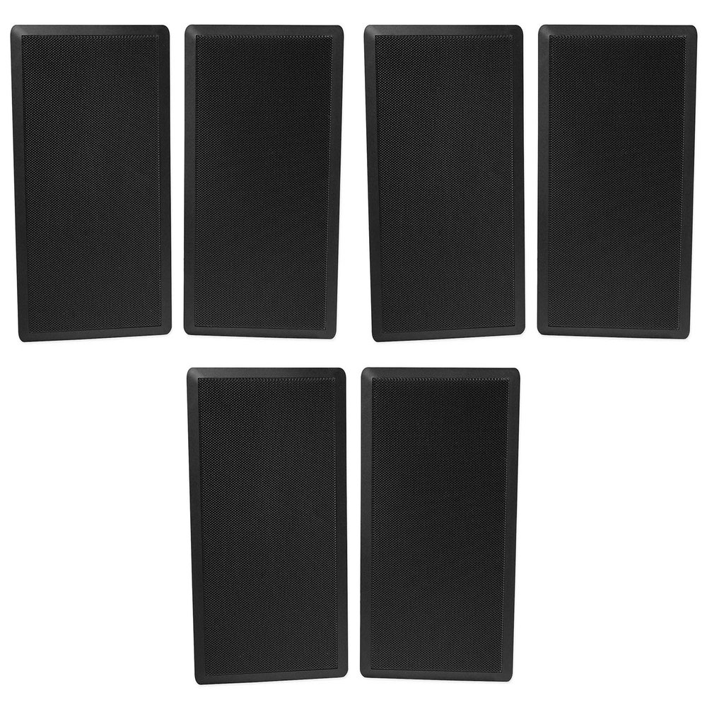 Rockville RockSlim 70B Black 5.25" Commercial/Restaurant Speakers, 6-Pack