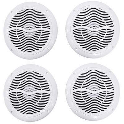 Rockville RMC65W 6.5" 600W 2-Way Marine Boat Speakers, 4 Ohm, Waterproof, UV-Resistant, High-Fidelity Sound, for Boats and Outdoor Adventures, 4-Piece