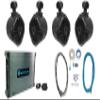 Rockville RWB70B Bundle: (2) 6.5 in 250W Peak / 150W RMS Marine Wakeboard 360 Swivel Tower Speakers, DBM45 4-Channel 500-Watt RMS Marine Amplifier, RMWK4 4 AWG Waterproof Amp Install Kit, 3-Items view 1