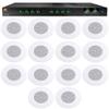 Audiosavings Bundle: JBL CSMA280 Commercial/Restaurant 2 x 80w Amplifier 4ohm/8ohm/70V/100V, 8 inputs Bundle with (14) JBL CSS8018 8" Commercial 70V/100V Ceiling Speaker (15 Items) view 1