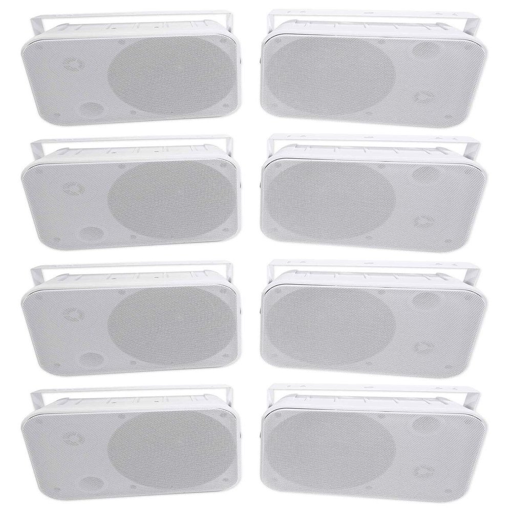 Rockville (8) HP65S-8 6.5" Outdoor/Indoor Home Theater Speakers w/Swivel Bracket (8 Items)