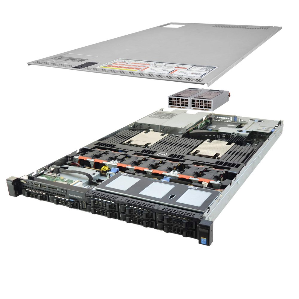 Dell PowerEdge R630 Server 2.60Ghz 16-Core 128GB RAM 2X 800GB SSD 6X Caddies (Renewed)