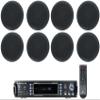 Rockville RPA60BT V2 Bundle: 1000-Watt 2-Channel USB Bluetooth DJ/Pro/Karaoke Amplifier Mixer, (8) HC55-16 Black 5.25 in 300-Watt in-Ceiling Home Theater Speakers, 9-Items view 1