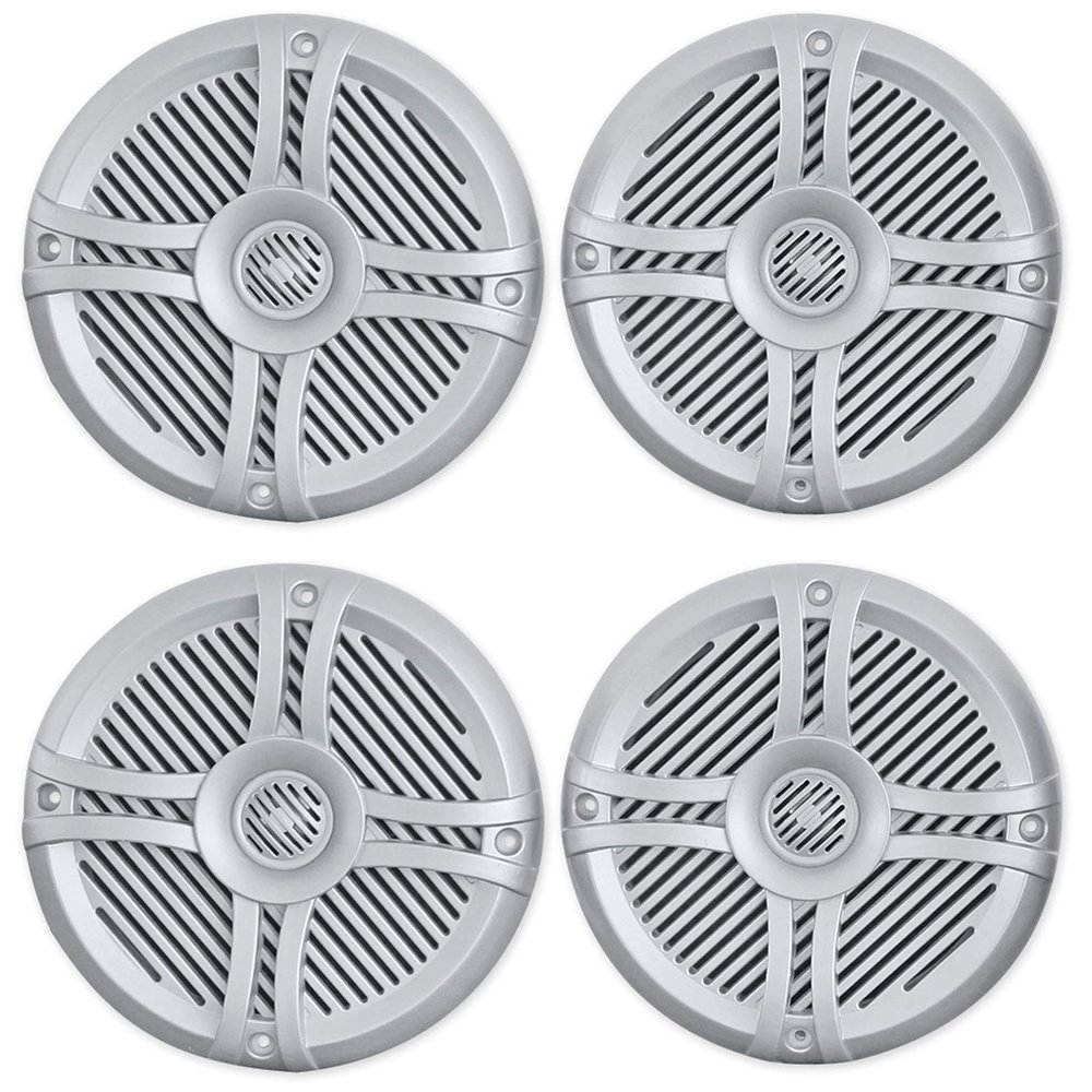 Rockville RMST65W 6.5-in 400-Watt Peak / 100-Watt RMS 2-Way Marine Speakers, White, CEA-Compliant, Waterproof, 2-Piece