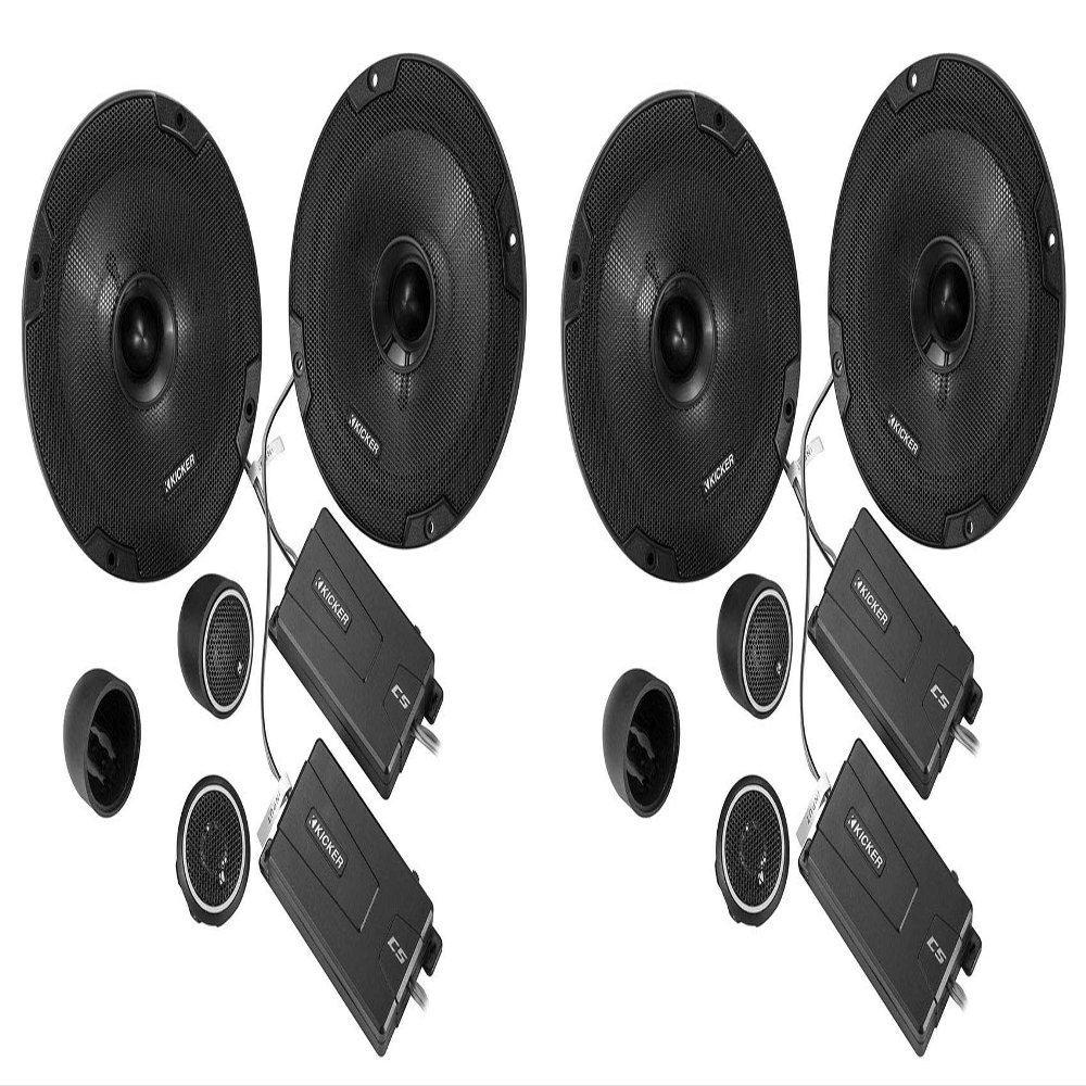 Audiosavings Bundle: (2) Kicker 46CSS674 6.75" 6-3/4" 600 Watt 4-Ohm Car Audio Component Speakers CSS67 (2 Items)