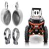 Rockville MAC80S Bundle: (2) 7.7 in Wakeboard Tower Pods, (2) MacSwivelS 360 Degree Swivel Clamp Mounts for RZR ATV UTV Use, 4-Items view 1