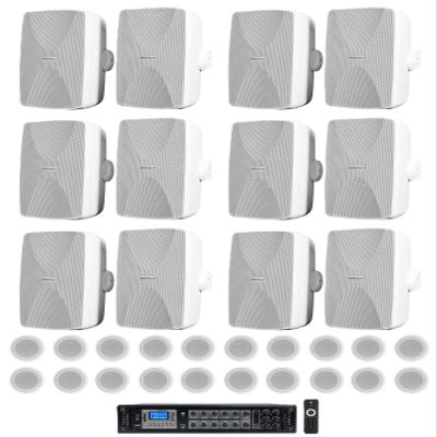 Rockville Bundle RCS350-6 Commercial Amp Bluetooth Bundle with (12) WET-7020W Commercial Wall Speakers & (20) CCL5T Commercial Ceiling Speakers (33 Items)