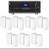 Audiosavings Bundle: JBL VMA1120 Commercial 120W 70v Bluetooth Amplifier, 5 Inputs Bundle with (7) Cube by Rockville Pair of 3.5" White Commercial 70v Swivel Wall Mount Speakers (15 Items) view 1