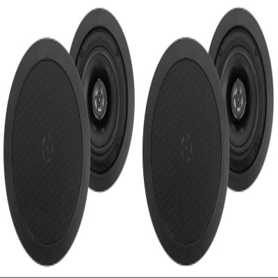 Rockville HC55 300-Watt 5.25 in in-Ceiling Home Theater Speaker, 8 Ohm, Black Color, in-Ceiling Mount, for Home Theater Systems, 4-Piece