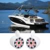 Audiosavings Bundle: (1) Pair Kicker 45KM84L 8" 600 Watt Marine Boat Waterproof Speakers w/LED's KM8 Bundle with (1) Pair Rockville MAC80W 7.7" White Aluminum Wakeboard Tower Speaker (4 Items) view 1