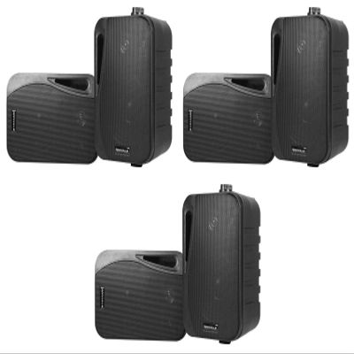 Rockville (6) HP4S BK Black 4" Outdoor/Indoor Swivel Wall Mount Home Speakers (6 Items)