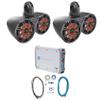 Audiosavings Bundle: (1) Pair Kicker KMTED Marine Wakeboard Tower Speakers Bundle with (4) Kicker 43KM654L Speakers & Rockville RMWK4 Amp & Rockville RXM-T1 2 Ch. Amp (8 Items) view 1
