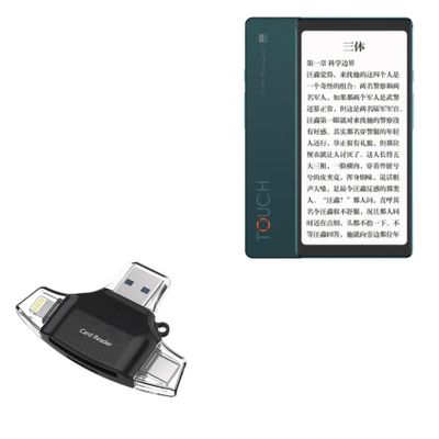 BoxWave Smart Gadget Compatible with HiSense Touch (5.84 in) - AllReader SD Card Reader, microSD Card Reader SD Compact USB - Jet Black