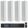 Rockville Bundle: RCS350-6 350W 6-Zone 70V Commercial Bluetooth Amp + Wet Array 5 White 60W IP55 Wall Mount Speakers, Indoor/Outdoor for Restaurant, Bar, Church, Cafe, Auditorium (5 Items) view 1