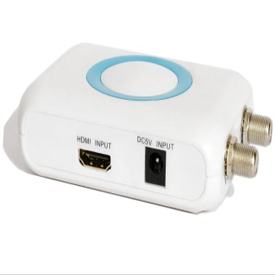 HDMI to Coaxial RF Modulator VHF Converter HDMI to RCA Adapter w/Female F Type Connector for Roku Fire Stick DVR PS4 NS Xbox Gaming Laptop Set-top Cable Box HD Digital Video to AV Analog Coax NTSC TV