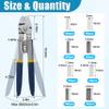 Fishing Crimping Tool Kit Stainless Steel Crimp Pliers Wire Rope Crimping Tool + 590pcs Crimp Sleeves Beads Kit,8 Crimping Sizes view 2