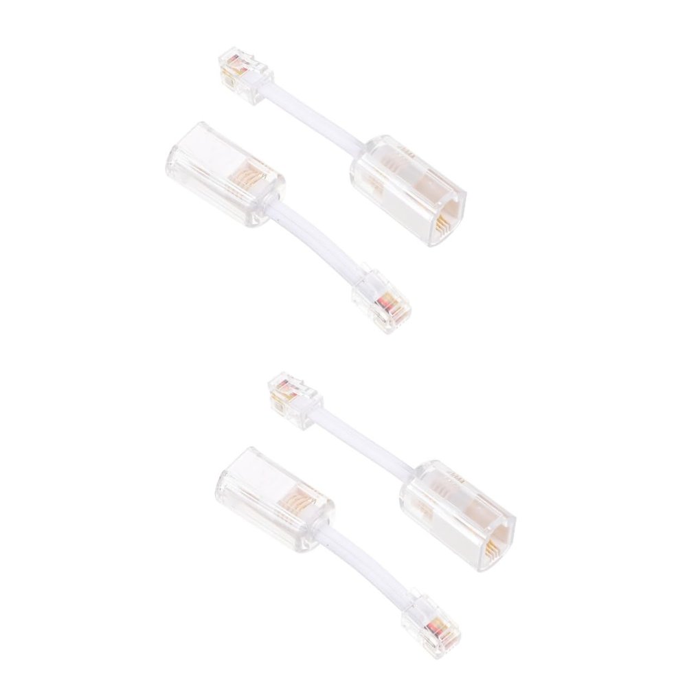 jojofuny 4pcs Telephone Cord Detangler Swivel Design for Landline Phones Easy Install Removal Prevents Twisting and for Home Office Use