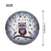 4 PCS Mousepad with Non-Slip Rubber Base 8" Round Mouse-Mat with Stitched Edge Owl Tree Branches Gaming Mousepad for Wireless Mouses Computer Laptop Home Office Desk Pad view 2
