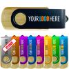 [8GB 3.0-25pcs] Custom Wooden USB Flash Drive 8GB USB3.0 with Frosted Cover 25 Pack Bulk Wood USB Drives with Personalized Logo Customized Thumb Drives with Brand - Maple view 1