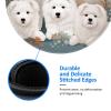 1 Mousepad with Non-Slip Rubber Base 8" Round Mouse-Mat with Stitched Edge Little White Dogs Pattern Gaming Mousepad for Wireless Mouses Computer Laptop Home Office Desk Pad view 4