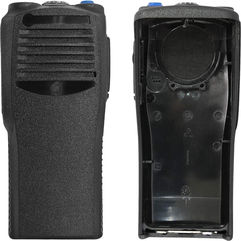Amazingxiax 2Pack Replacement Housing Case Front Cover 16 Channel Compatible with CP200 Radio with Buttons Channel PTT Button-Black