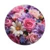 1 Mousepad with Non-Slip Rubber Base 8" Round Mouse-Mat with Stitched Edge Pink and Purple Flowers Gaming Mousepad for Wireless Mouses Computer Laptop Home Office Desk Pad view 1