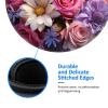 1 Mousepad with Non-Slip Rubber Base 8" Round Mouse-Mat with Stitched Edge Pink and Purple Flowers Gaming Mousepad for Wireless Mouses Computer Laptop Home Office Desk Pad view 4