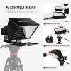 NEEWER Basics X12B Aluminum Alloy Liftable Teleprompter 12" for iPad Tablet DSLR Camera, No Assembly, Remote & App Control, Compatible with iOS Android, Pro for Online Teaching Live Streaming view 2